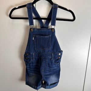 Emerson and‎ Friends Denim Overalls Dark Wash Kids Girls 6/7 T Adjustable